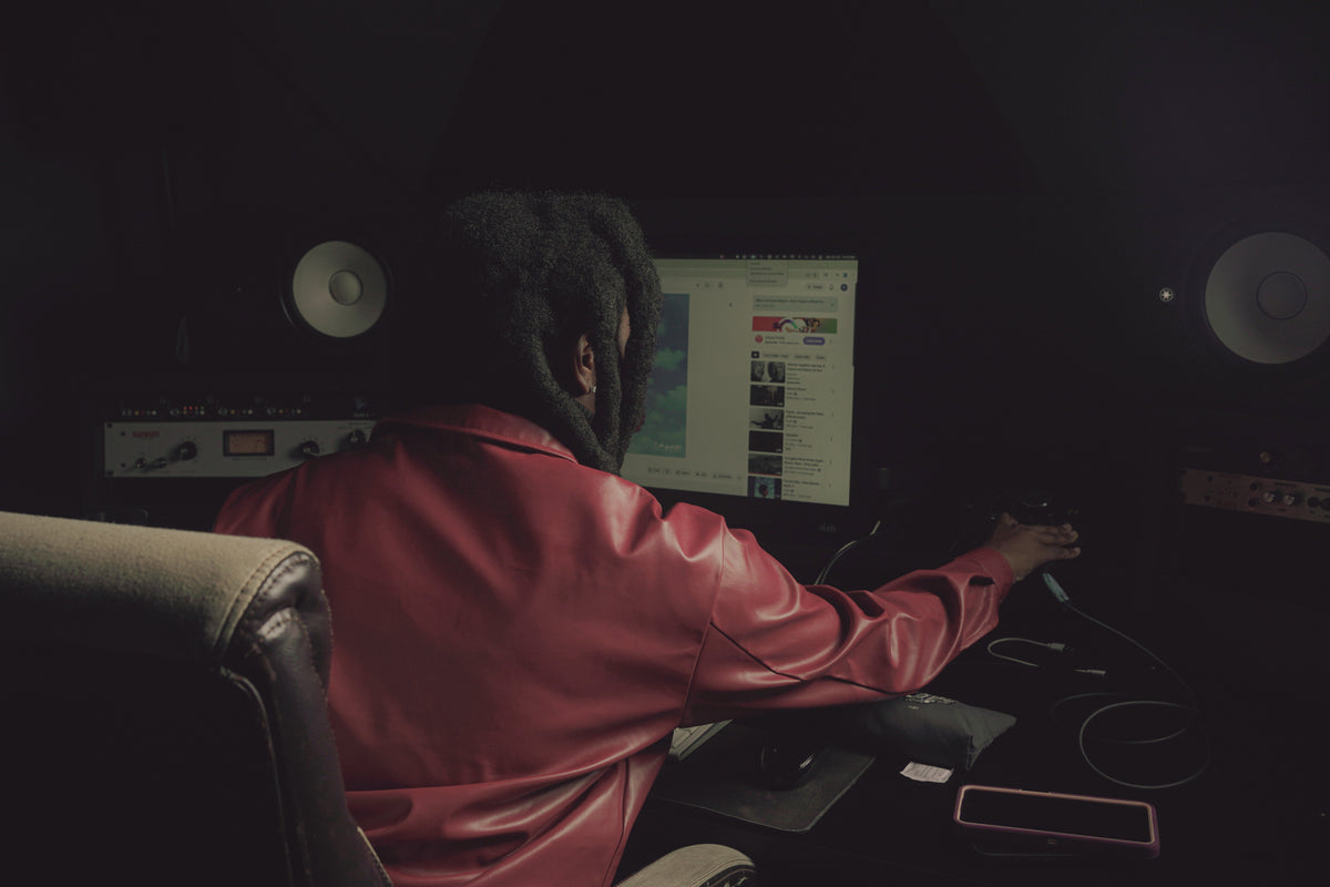 Studio session - producer at work